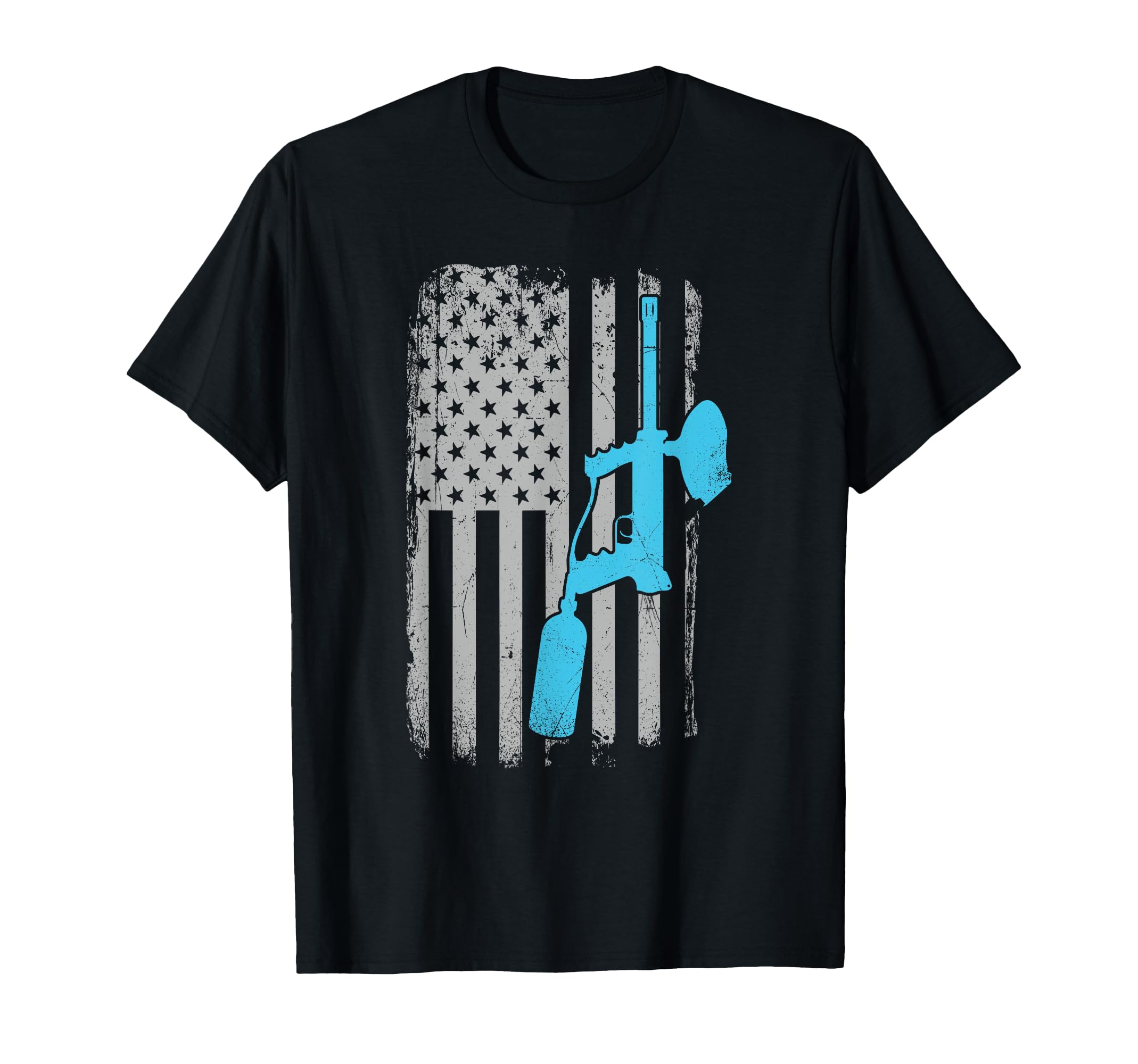 SUCKERHUG Paintballer Vintage American Flag T-Shirt